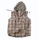 Woven vest with Knitted hood