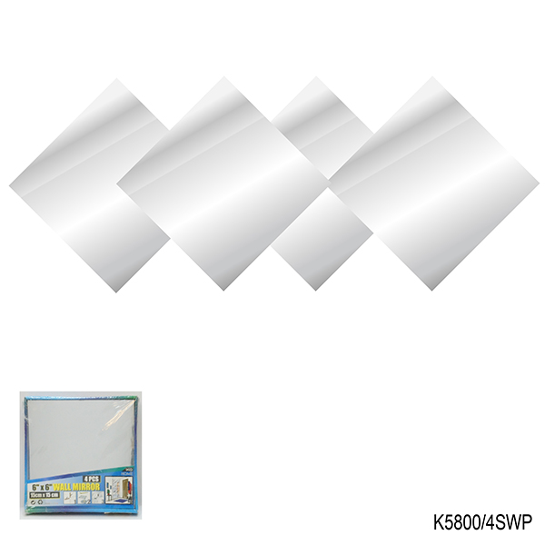 4PCS 6X6 inches WALL FLAT MIRROR
