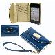 iPhone 4/ 4S wallet case blue, SS-0014