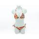 2-PIECE BIKINI:MULTI PRINT TRIANGLE TOP WITH MIDDLE BEADS, 12-0030