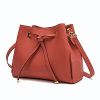 Saffiano Embossed PU Drawstring Bag