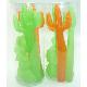 4 Cactus Ice Stirrer and 8 small Cactus ice cubes set, 90203