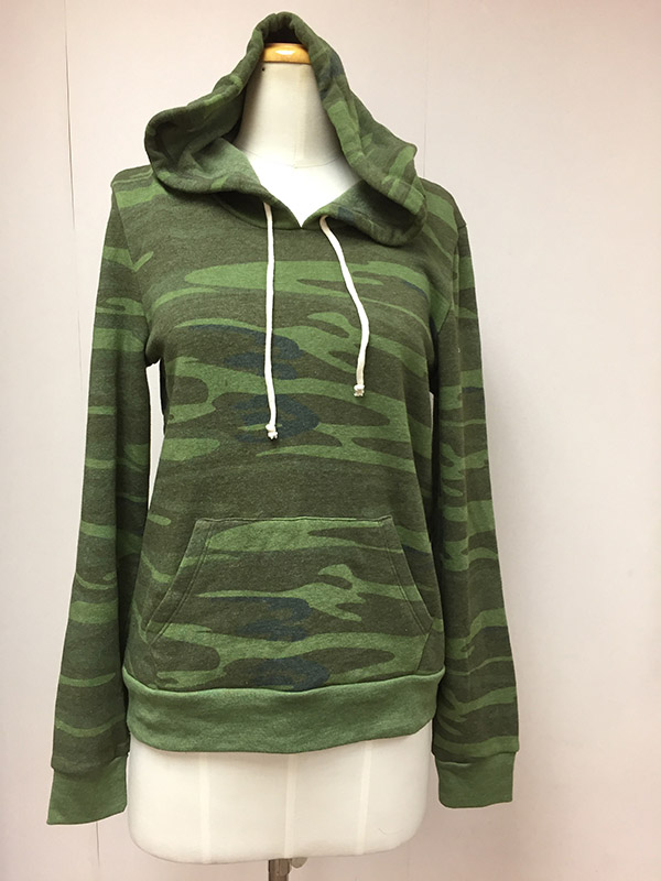 Ladies Printed Fleece Hoodie
