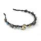 Large Crystal With Fabric Headband - Green, TSH00003A1