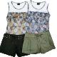 Knit tee & woven short, HLT10013 
HLH10014 
HLT10015 
HLH10016