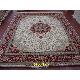 Hand Knotted Silk Carpet Persian Tabriz Design
