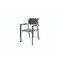 Brushed Aluminum Polywood Outdoor Chair, CH-C110