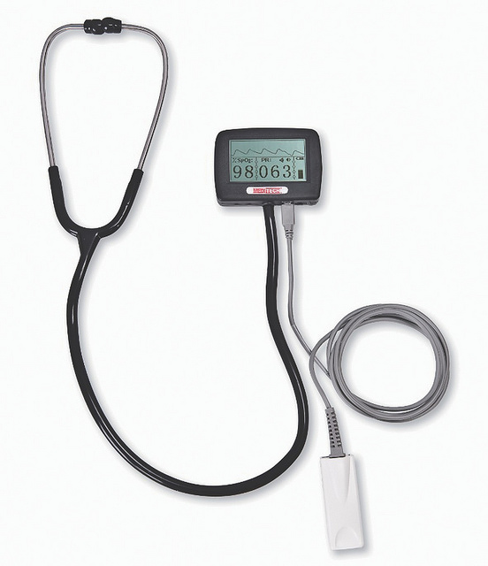 Multi-Function Visual Stethoscope with Oximeter Probe Meditech Vs2