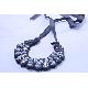 Fashion Necklace knitting with crystal