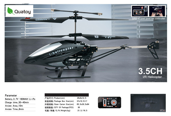 Iphone Controlled 3.5 Channel R/c Helicopter With Gyro