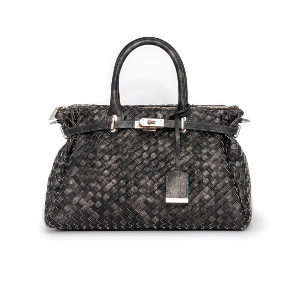 Mini Classic Twist Lock Weave Bag