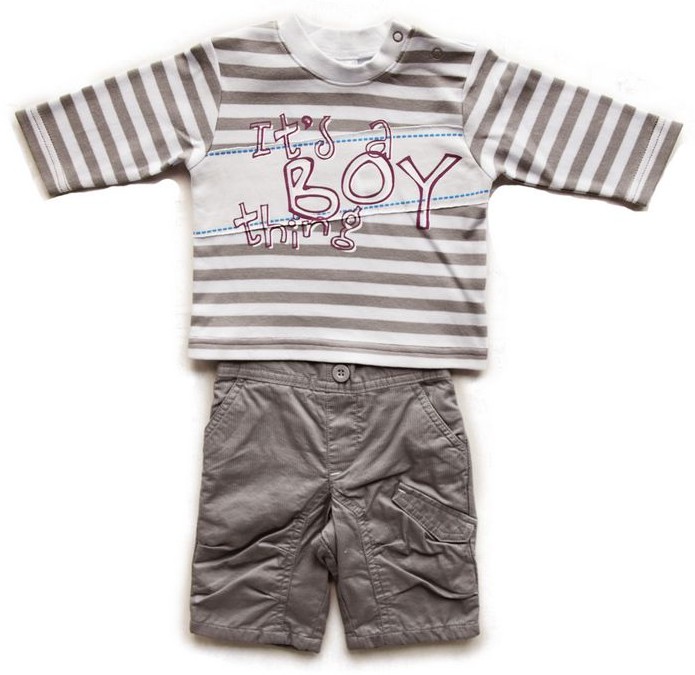 Boy's T-shirt + Woven Pants