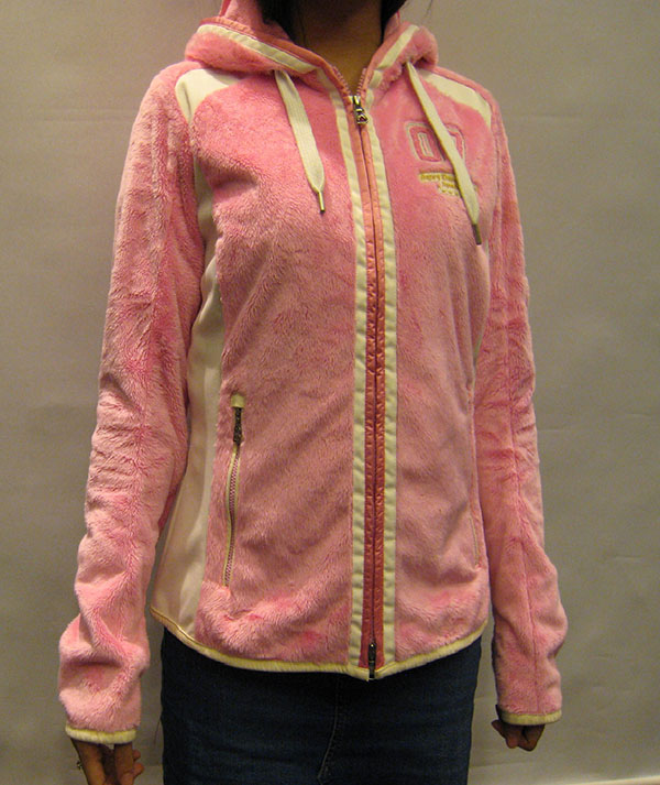 Pink / White Ladies' Girl's Hairy Fleece Long Sleeve Soft Cute Knitted Jacket 36~46