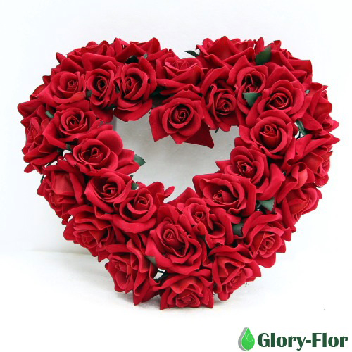 Hanging Velvet Rose Heart