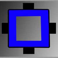 Square Shape With Middle Square Hole Blue Led Backlight