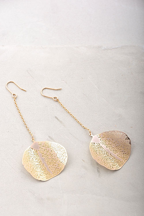 Marielle Leafy Earrings - Gold