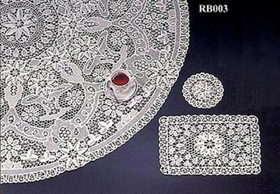 100% Cotton Hand made Venice Lace Tablecloth; Doilies;Placemats & Runners