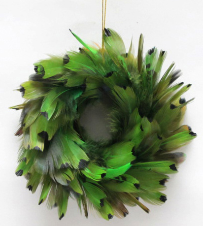 6 inches Feather wreath