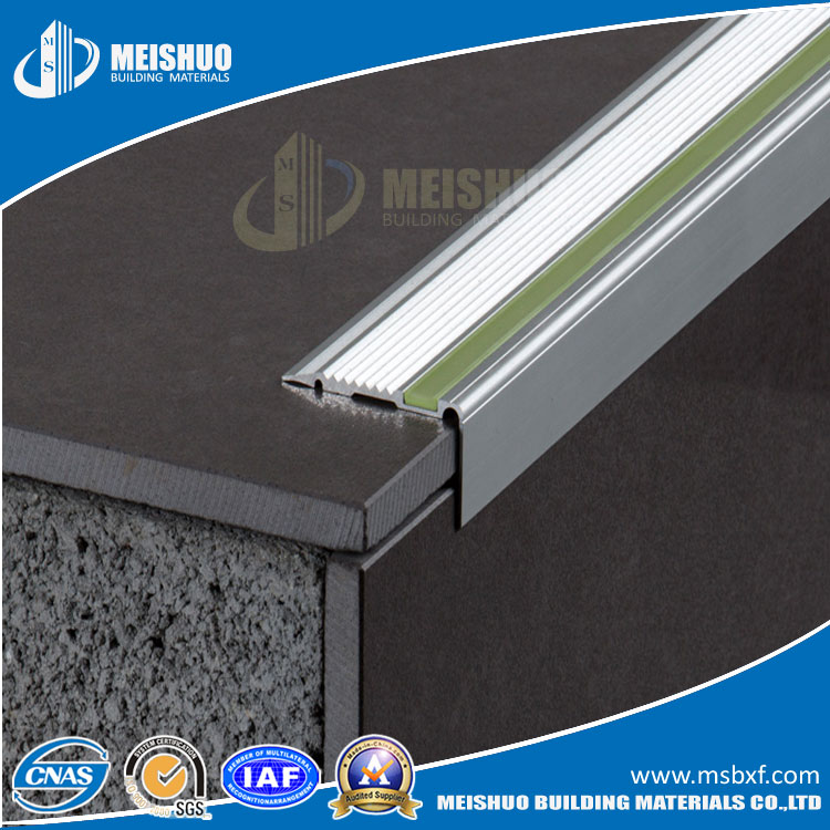 Anti-slip pvc rubber insert stair step nosing
