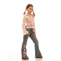 Woven shirt + jeans
