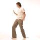 Knitted tee + woven cargo pants