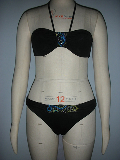 Sexy Summer Ladies Black Bikini Set Swimsuit