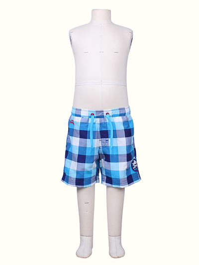 2017 Hot Summer Boy's Plaid Knee Length Beach Shorts Casual Pants