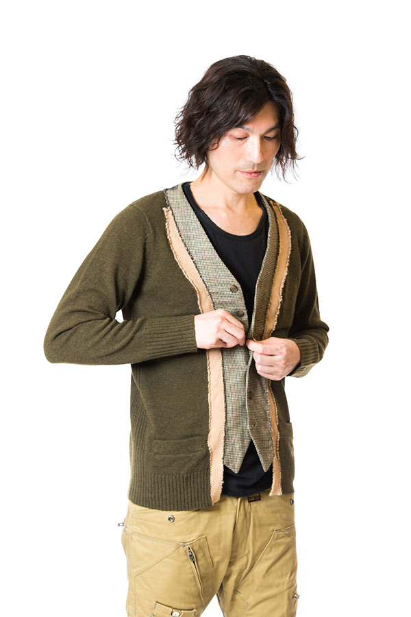 Mens Knitted/Woven Cardigan