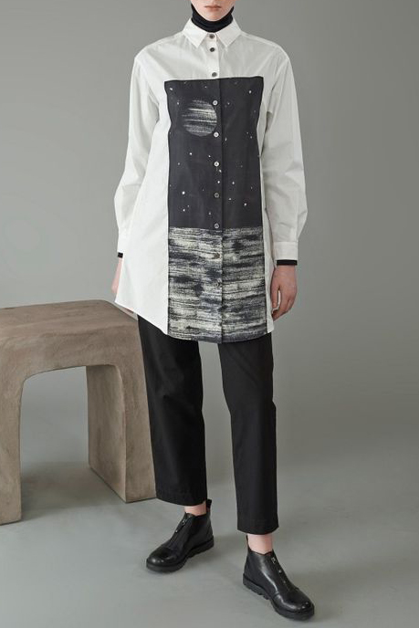 Men's Long Sleeve Shirt Collar Button Down Closure Long Shirt