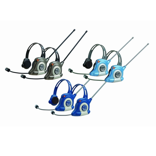 2 CHANNEL HEADSET WALKIE TALKIE SET
