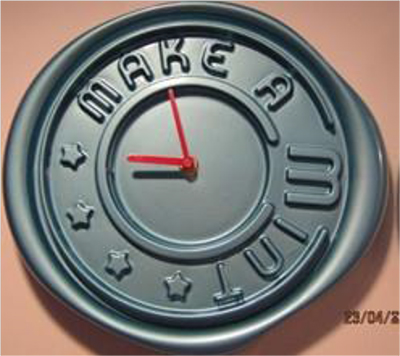Heat Sealing Wax Easy to Read Home/Office/School Wall Clock (Custom Design)