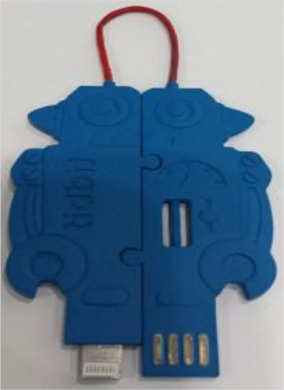 Robot Shape USB Cable with Compact Connector Head for iPhone 6 / 6 Plus / 5 / 5s, iPod and iPad