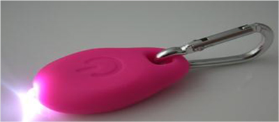 Purple Red Silicon Waterproof Keychain Long Endurance Camping LED Flashlight Portable Keying