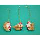 32mm Santa Claus Holding the Star, Tree, Moon & Banner with string 4 Styles, 2861