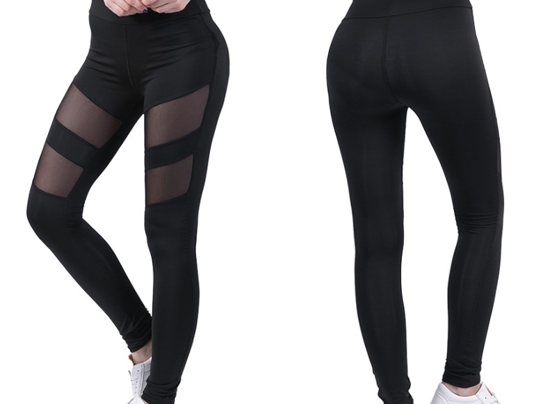 Ladies with mesh fabric Yoga Pant