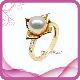 Flower 9k Gold Ring With Pearl And Diamonds.