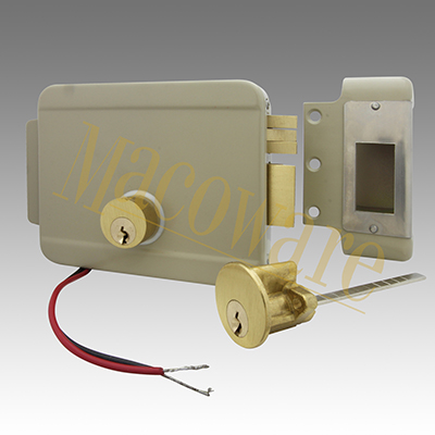 Electric Rim lock with Loose Cylinder