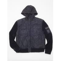 Hood Front Zip Woven + Sweater Jacket
