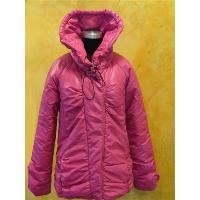 Hooded fibredown quited jacket