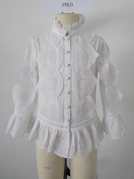 Eyelet Lace Cotton Blouse