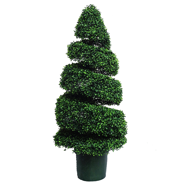 52 inches UV Resistant Plastic Boxwood Plane Spiral Tree W/2208 LVS