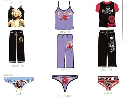 Licensed Camisole/Thong/Pants