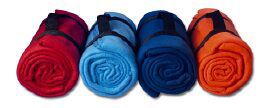 Fleece Blanket with Nylon Strap