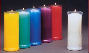 Plastic base holder for cylindric candle