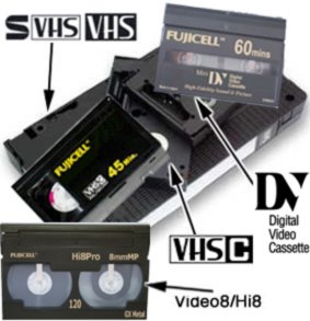 8mm video cassettes
