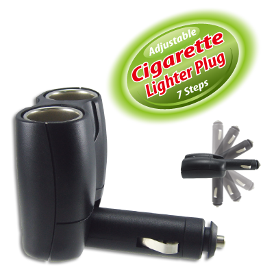 2-in-1 12 V DC Car Multi Socket Adaptor