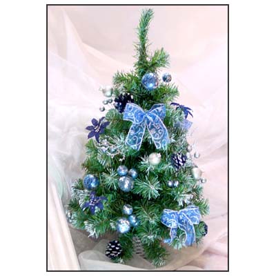 24 inches Tree (Blue/Silver)