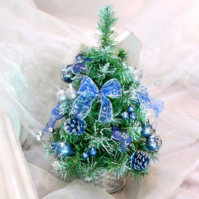 16 inches Tree(Blue/Silver)