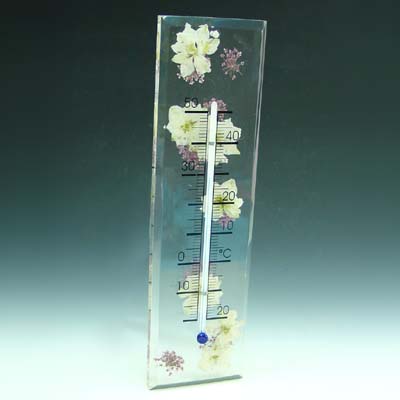 Pressed Flower Thermometer