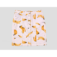 Ladies' printed btn fly stretch skirts